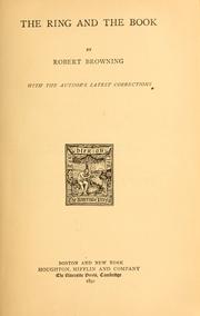 Cover of: The poetic and dramatic works of Robert Browning ...