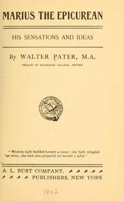 Cover of: Marius the Epicurean by Walter Pater