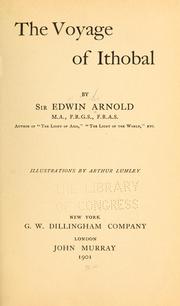Cover of: The voyage of Ithobal ... | Edwin Arnold