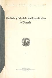 Cover of: The salary schedule and classification of schools