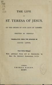 Cover of: The life of S. Teresa of Jesus