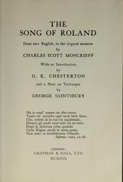 Cover of: The Song of Roland by C. K. Scott-Moncrieff, Saintsbury, George, Gilbert Keith Chesterton