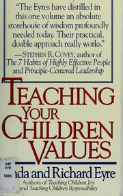 Cover of: Teaching your children values by Linda Eyre