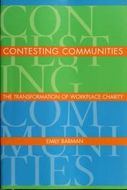 Contesting communities by Emily Barman