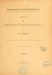 Cover of: Crustacea Malacostraca | H. J. Hansen