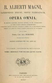 Cover of: Opera omnia by Saint Albertus Magnus, Saint Albertus Magnus