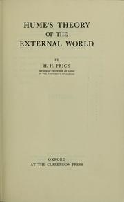Cover of: Hume's theory of the external world by Price, H. H.