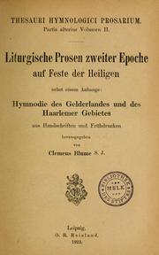 Cover of: Hymni inediti by Guido Maria Dreves, Guido Maria Dreves