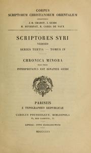 Chronica minora, pars prior by Ignacio Guidi