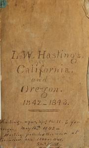 Cover of: The Emigrants' guide to Oregon and California by Lansford Warren Hastings