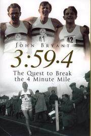 Cover of: 3:59.4: the quest to break the four-minute mile