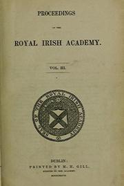 Cover of: Proceedings of the Royal Irish Academy by 