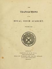 Cover of: The Transactions of the Royal Irish Academy by 