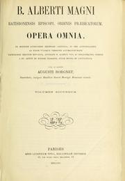 Cover of: Opera omnia by Saint Albertus Magnus