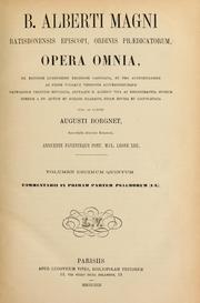 Cover of: Opera omnia by Saint Albertus Magnus, Saint Albertus Magnus