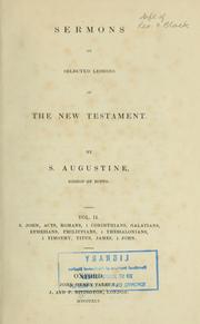 Cover of: Sermons on selected lessons of the New Testament