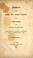 Cover of: Address of the Right Rev. Bishop Hobart to the convention of the diocese of New-York