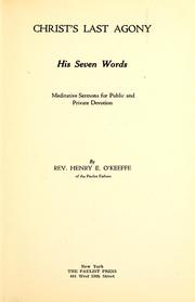 Cover of: Christ's last agony: His seven words