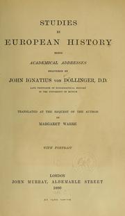 Cover of: Studies in European history 1890