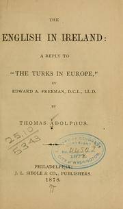 The English in Ireland by Thomas Adolphus