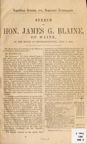 Cover of: Republican economy vs. Democratic extravagance by James Gillespie Blaine