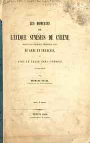 Cover of: Les hom©♭lies de l'©♭v©®que de Cyr©·ne by Synesius of Cyrene, Bishop of Ptolemais