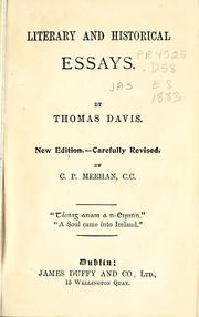 Cover of: Literary and historical essays