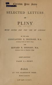 Cover of: Selected letters of Pliny: with notes for the use of schools