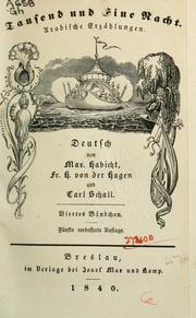 Cover of: Tausend und eine Nacht by Christian Maximilian Habicht