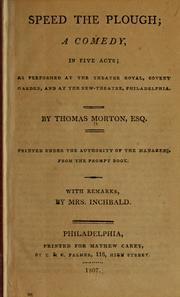 Cover of: Speed the plough by Morton, Thomas