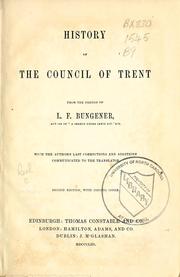 Cover of: History of the Council of Trent