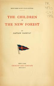 The children of the New Forest by Frederick Marryat