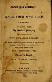 Cover of: Know your own mind