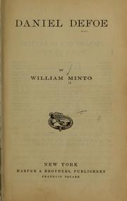 Cover of: Daniel Defoe by William Minto