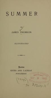 Cover of: Summer | James Thomson