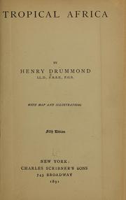 Cover of: Tropical Africa by Henry Drummond