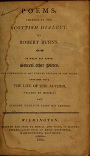 Cover of: Poems, chiefly in the Scottish dialect by Robert Burns, Robert Burns