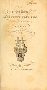 Cover of: The poetical works of Alexander Pope, esq: to which is prefixed the life of the author