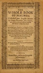 Cover of: The Whole booke of Psalmes, collected into English meeter by Thomas Sternhold
