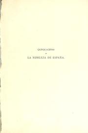 Cover of Las quinquagenas de la nobleza de España by gonzalo fernández de oviedo y valdés