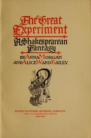 Cover of: The great experiment: A Shakespearean fantasy