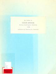 Cover of: An index of persons in the Marston genealogy by Nathan Washington Marston, 1888 by Charles Richard Marston