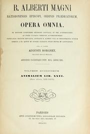 Opera omnia by Saint Albertus Magnus