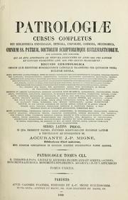 Cover of: Patrologiae cursus completus by J.-P Migne