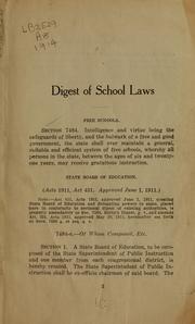 Cover of: Digest of laws relating to free schools in the state of Arkansas