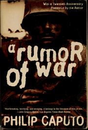 Cover of: A rumor of war by Philip Caputo