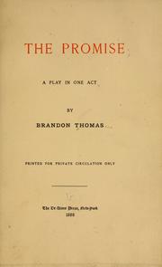 Cover of: The promise: a play in one act
