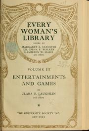 Cover of: Entertainments and games