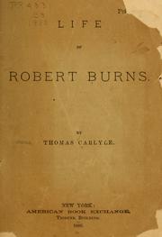 Cover of: Life of Robert Burns