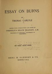 Cover of: Essay on Burns